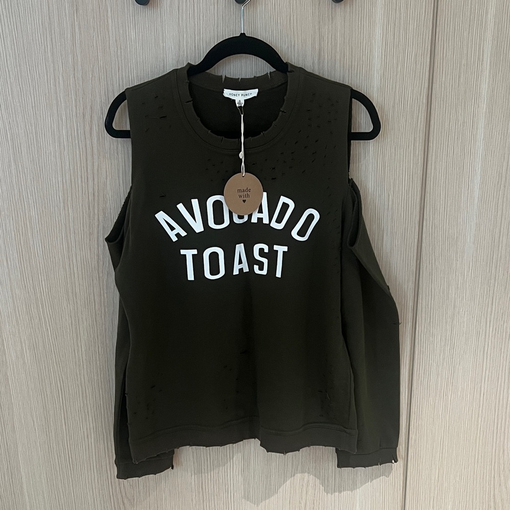 Honey Punch Women's Dark Green Sweatshirt